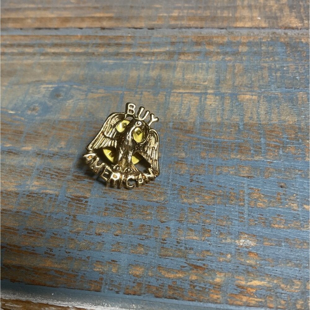 Buy American Eagle Lapel Pin Gold Tone Military Style Badge